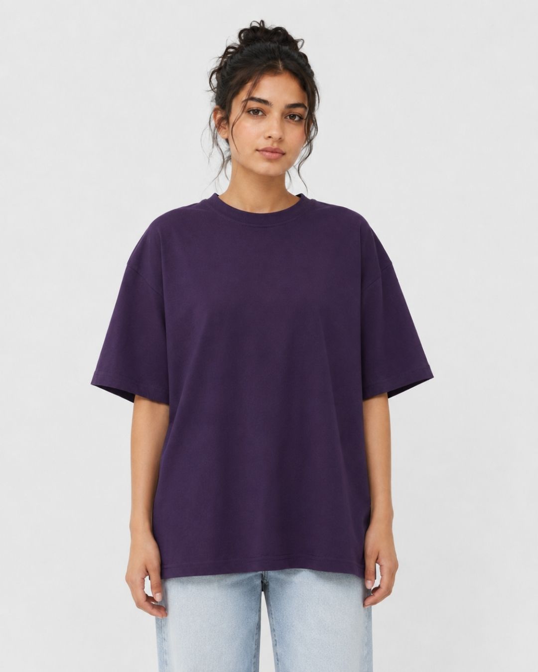 PURPLE WOMEN'S OVERSIZED CLASSIC T-SHIRT
