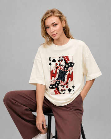 QUEEN'S GAMBIT WOMEN OVERSIZED GRAPHIC T-SHIRT