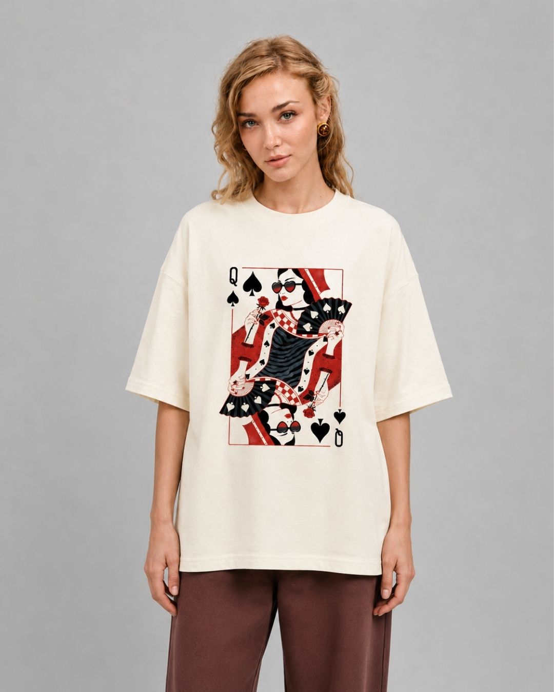 QUEEN'S GAMBIT WOMEN OVERSIZED GRAPHIC T-SHIRT