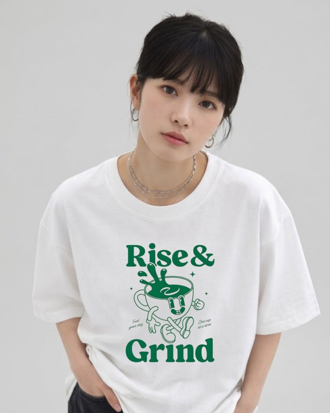 RISE & GRIND WOMEN OVERSIZED GRAPHIC T-SHIRT
