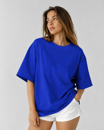 ROYAL BLUE WOMEN'S OVERSIZED CLASSIC T-SHIRT