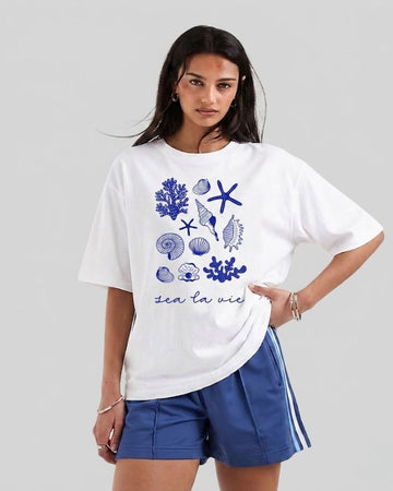 SEA LA VIA WOMEN OVERSIZED GRAPHIC T-SHIRT
