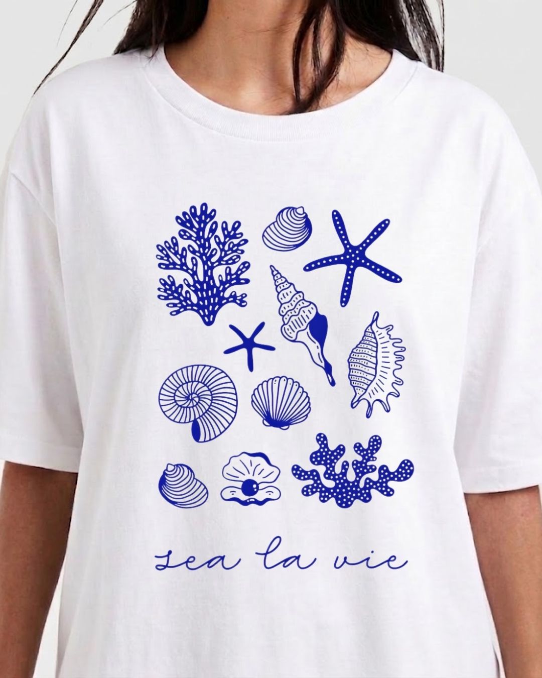 SEA LA VIA WOMEN OVERSIZED GRAPHIC T-SHIRT