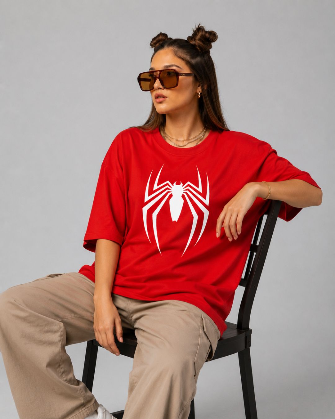 SPIDER WOMEN OVERSIZED GRAPHIC T-SHIRT