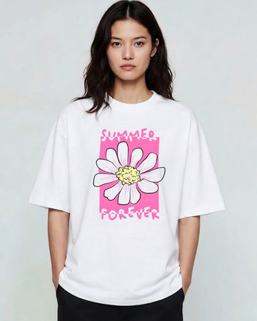 SUMMER FOREVER WOMEN OVERSIZED GRAPHIC T-SHIRT
