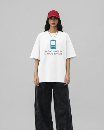 VALUE YOURSELF WOMEN OVERSIZED GRAPHIC T-SHIRT